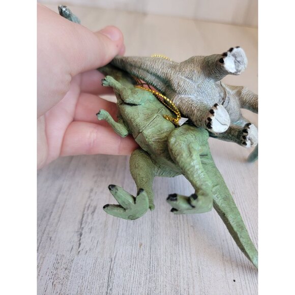Kurt Adler spinosaurus bronchosaurus dinosaur ornament xmas set - Picture 8 of 8